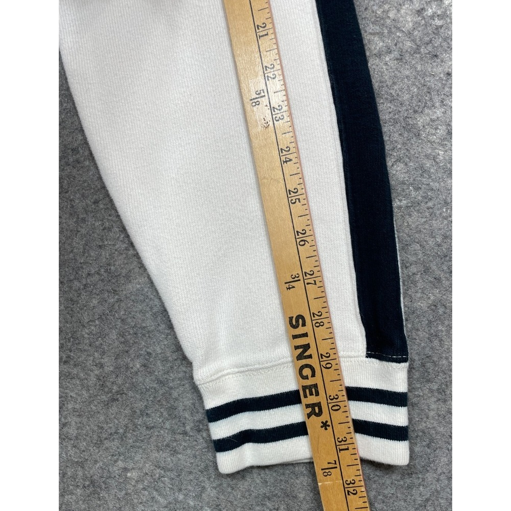 Polo Ralph Lauren Track Jacket Sweatshirt Ivory Black Large Striped Read - Picture 13 of 16
